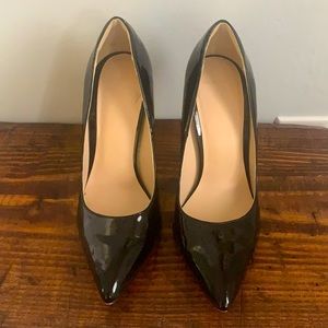 Cult of Coquette Sophia Patent Black Vegan Heels 7